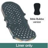 Seat Liner  to fit ikkle Bubba Pushchairs - Black Large Star Design